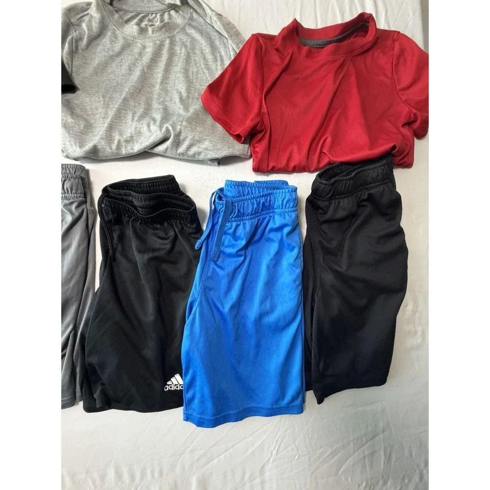 Boys Athletic Clothes Lot Size 10-12 L Adidas Old Navy BCG Shorts Shirts 9pc